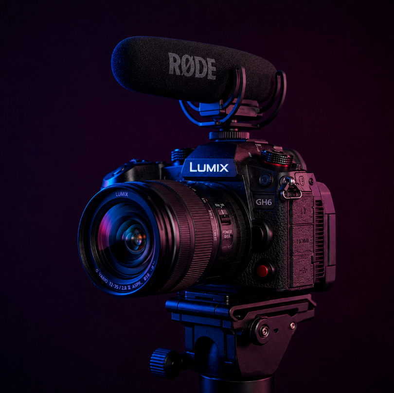 Satama Films Lumix GH6 camera and RØDE microphone
